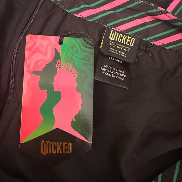 Wicked X Target Womens Mini Bubble Skirt Size XXL Black Pink Green Striped NWT - Picture 5 of 8